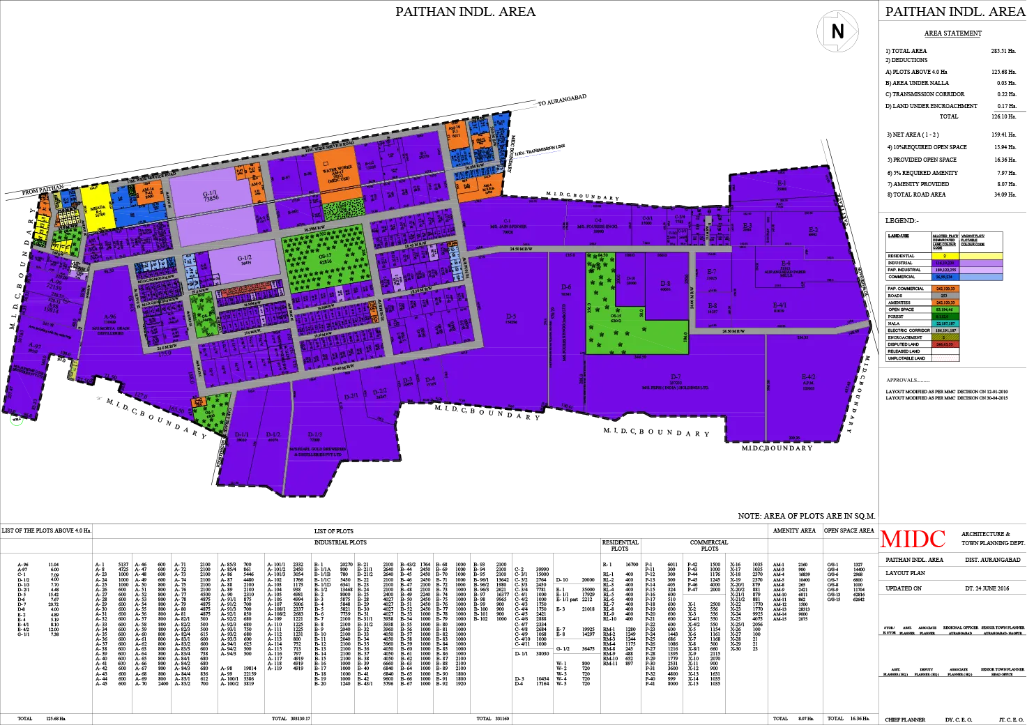 Paithan Aurangabad Land Industrial Map